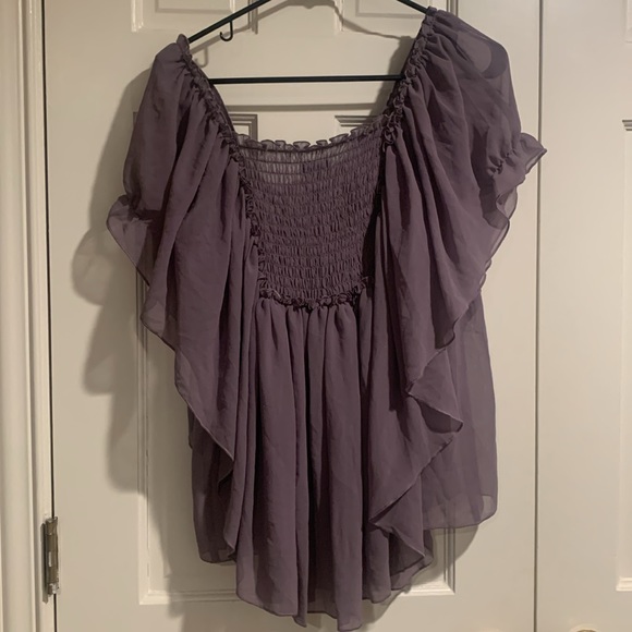 Beautiful Vintage Victoria’s Secret Moda International Purple Sheer Top - Picture 3 of 4